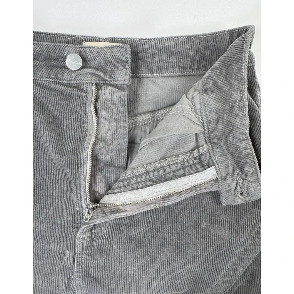 Pilcro Anthropologie Corduroy Mini Skirt Size 4 Gray Cotton‎ Modal Blend Fall
